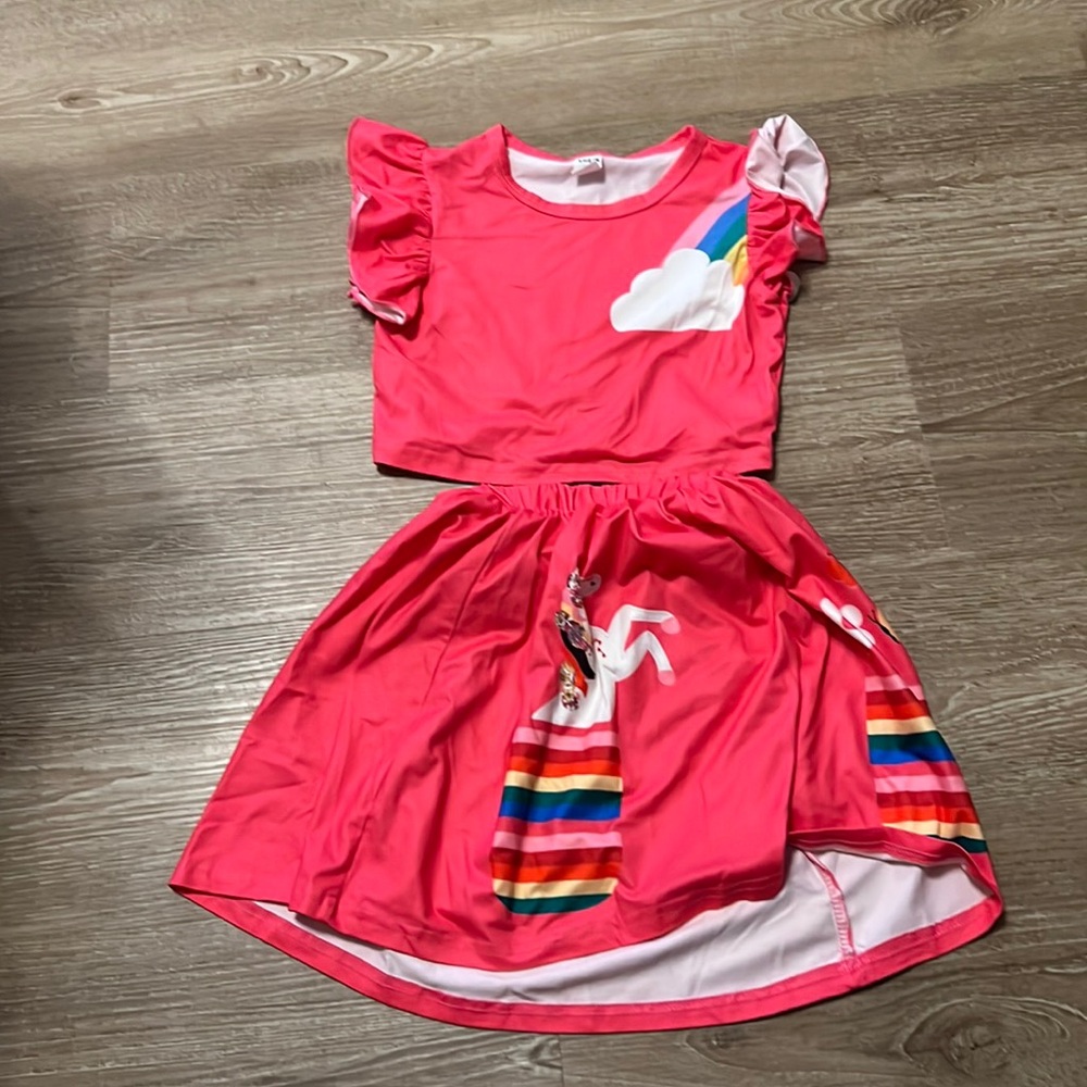 SHEIN unicorn little girls age 5-6 costume dress up party dress halloween